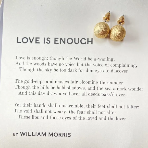 BNWT Golden Ball Stud Earrings - Imitation Gold - Affordable Luxury - Picture 4 of 6